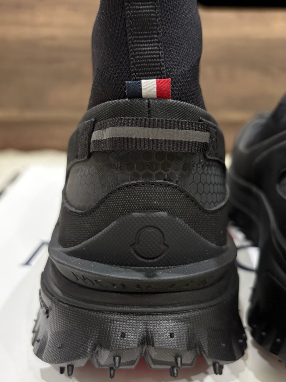 Moncler Trailgrip Knit Sock High Top Sneaker - Black 43eu - Picture 7 of 14